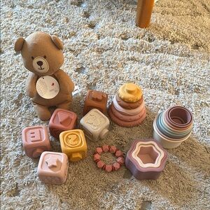 Pastel boho Stacking and Block Toy Set for Kids